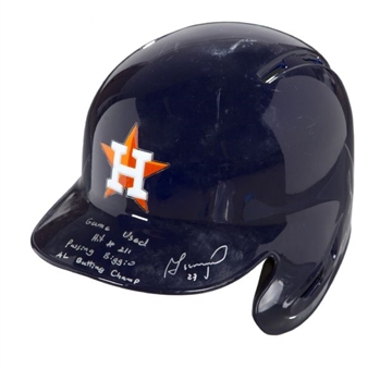 Jose Altuve 2014 211th hit Game Used and Signed Helmet (MLB Authenticated)